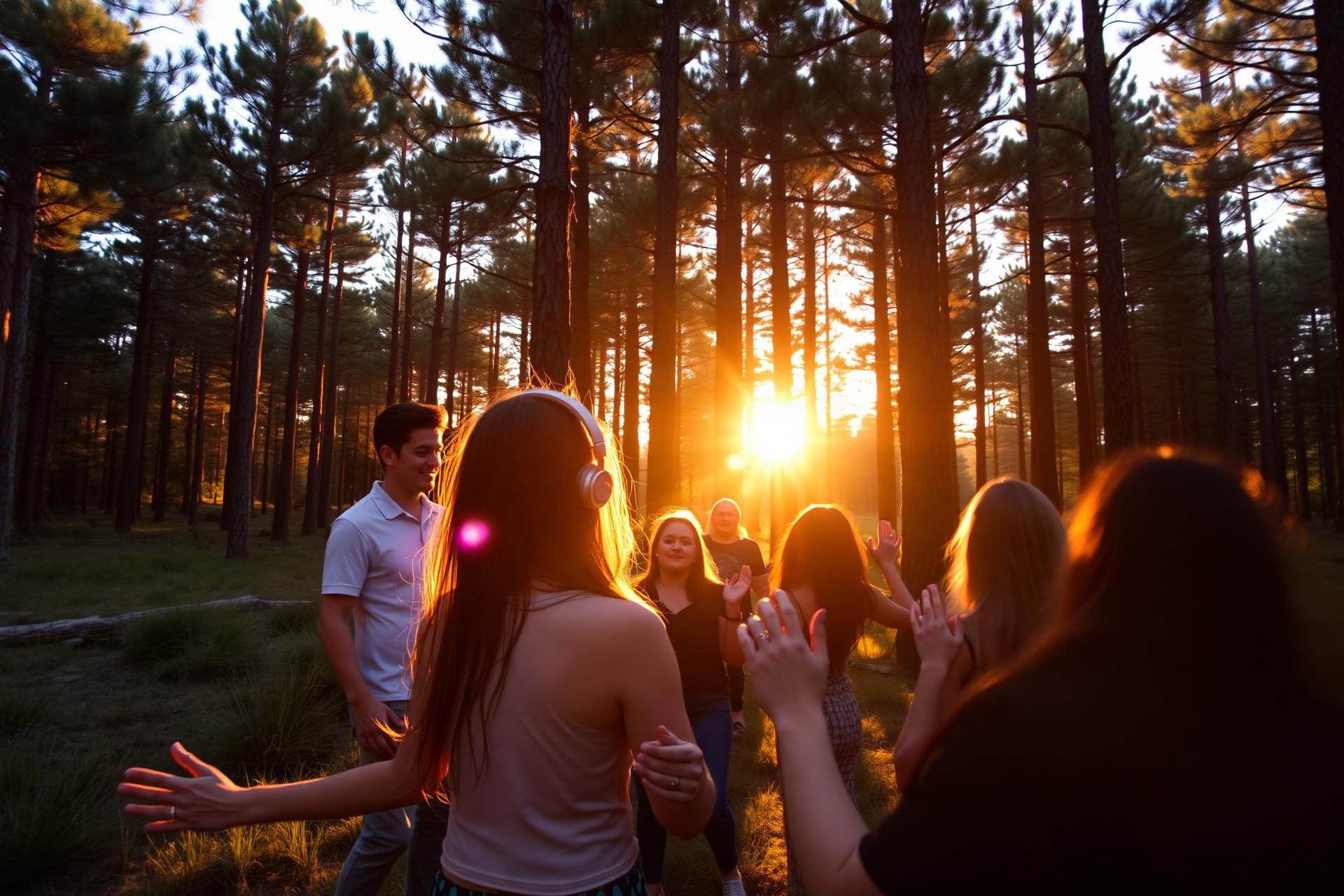 Silent disco en el bosque
